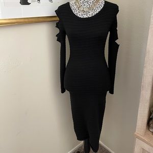 Long sleeve black dress